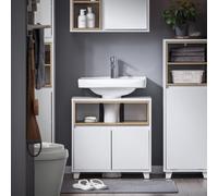 Sobuy Bzr148-W, Under Sink Cabinet Bathroom Vanity Unit Bathroom Cabinet Suitable For Pedestal Sinks,white,w60Xd30Xh60