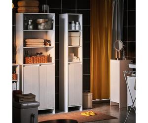 Sobuy Bzr158-W, Bathroom Tall Cabinet Cupboard Bathroom Storage Cabinet With Laundry Basket,white,w30Xd30Xh170