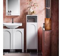 Sobuy Bzr161-W, Bathroom Laundry Cabinet Bathroom Storage Cabinet With Laundry Basket,white,w30Xd30Xh97