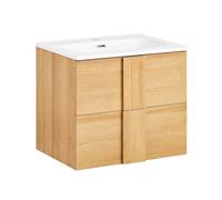 Sobuy Bzr172-N,bathroom Vanity Base Cabinet With Two Drawers Wood Veneer Wood Veneer,w60.5Xd46Xh54