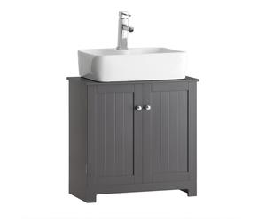 SoBuy BZR18-DG Under Sink Cabinet Bathroom Vanity Unit Storage Cabinet