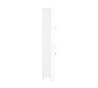 Sobuy Tall Bathroom Corner Storage Cabinet With 2 Doors White