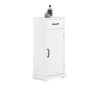 SoBuy BZR207-W, Slim Bathroom Cabinet, Small Bathroom Storage Unit with Drawer, Storage Cupboard with Open Shelves - Freestanding Floor Cabinet in W