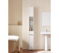 SoBuy 20cm Bathroom Tall Cabinet Bathroom Storage Cabinet,BZR34-WN White