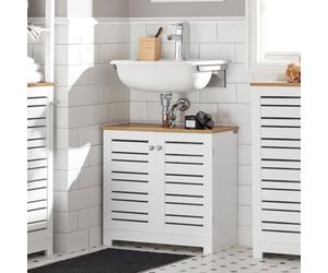 Sobuy Bzr40-W, Under Sink Cabinet Bathroom Vanity Unit Bathroom Storage Cabinet,white,w60Xd30Xh58.5