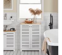 Sobuy Bzr41-W, Bathroom Cabinet Bathroom Storage Cabinet Cupboard With 2 Doors,white,w60Xd30Xh81.5