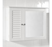 Sobuy Bzr55-W, Bathroom Wall Mirror Cabinet, Mirrored Storage Cabinet Unit,white,w65Xd15Xh49