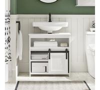 Sobuy Bzr61-W, Under Sink Cabinet Bathroom Vanity Unit Bathroom Storage Cabinet,white,w60Xd30Xh62