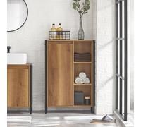 SoBuy Bathroom Cabinet with Laundry Basket and Storage Compartments - Brown