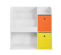 Sobuy Childrens Bookcase Toy Storage Organizer Display Shelf White