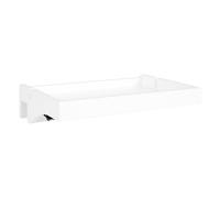 Bedside Shelf Clip-On with Cable Slots - Bamboo Bedside Table Tray Features 2 Slots for Books, Phone, Glasses,SoBuy NKD01-W White 36x25x8cm