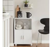 SoBuy Compact Kitchen Trolley - Adjustable Shelf White SoBuy White