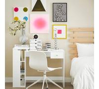 SoBuy Compact Office Desk - With 3 Shelves & Drawer in White SoBuy White