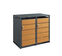 Sobuy Storage Cabinet With 2 Doors 52.8X31.5X45.7 Inch Lockable Wheels Ogs64-N - Dark Gray