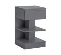 Sobuy Fbt49-Hg,bedside Table Night Stand With Storage Grey Small Side Table,grey,w39Xd39Xh65