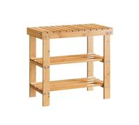 SoBuy Entrance Shoe Rack Shoe Bench - Solid Wood Slatted Design in Natural SoBuy Natural
