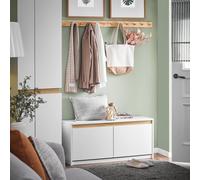 Sobuy Fsr171-W, Hallway Shoe Bench Shoe Cabinet Shoe Rack With 2 Flip-Drawers,white,w103.5Xd30Xh46.5