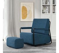 Sobuy Ergonomic Design Armchair With Footstool Sofa Chair
