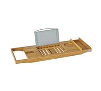Sobuy Extendable Bamboo Bathtub Caddy Tray With Tablet Holder And Book Rest Wooden Bath Shelf