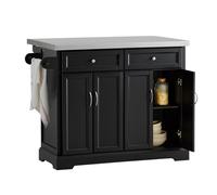 SoBuy Extendable Kitchen Trolley Island Storage Cupboard Black,FKW71-SCH,UK