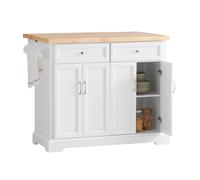 SoBuy Extendable Kitchen Trolley Island Storage Cupboard White,FKW71-WN,UK