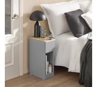 Sobuy Fbt111-Hg,bedside Table Nightstand End Table With Storage Grey Small Side Table,grey,w20Xd35Xh60