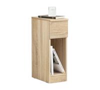 SoBuy FBT111-N, Slim Bedside Table Bedside Cabinet Narrow Side Table Nightstand with Drawer and Shelf for Bedroom Living Room Natural W20 x D35 x H60c