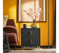 Sobuy Fbt115-Sch, Bedside Table Bedside Cabinet Nightstand With 2 Drawers, Side Table For Bedroom Living Room,black