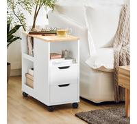 Sobuy Fbt130-Nw, Home Office File Cabinet Printer Stand Storage Cabinet On Wheels Side Table End Table,w60Xd30Xh60
