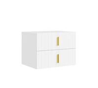 Bedside Table Side Table Nightstand With 2 Drawers Wall Mounted White,sobuy Fbt177-E-W