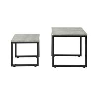 Sobuy Nesting Coffee Tables Set Of 2 Side End Tables Grey