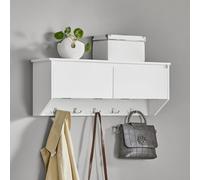 Sobuy Fhk24-W, Wall Coat Rack Wall Shelf Wall Storage Cabinet Hallway Coat Rack,white,w80Xd20Xh30