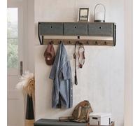 Sobuy Fhk26-N, Wall Coat Rack Wall Shelf Wall Storage Cabinet Unit, Wood Veneer,w100Xd30Xh20