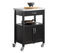SoBuy® FKW22-SCH, Kitchen Cabinet Kitchen Storage Trolley, Black