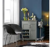 Sobuy Fkw45-Hg, Kitchen Trolley Carts With Metal Worktop Rolling Kitchen Storage Cabinet With Wine Rack, Grey