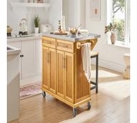 Sobuy Fkw69-N,kitchen Island Rolling Ktchen Storage Trolley With Extendable Worktop, 2 Drawers,w115Xd71Xh92.5
