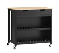 SoBuy FKW74-SCH, Kitchen Trolley Storage Shelf + Free Kitchen Hanging Shelf FRG150-W