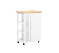 Sobuy Fkw75-Nw, Kitchen Storage Trolley Serving Trolley Kitchen Cabinet With 3-Tier Side Storage Shelves, White