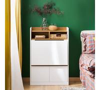 SoBuy Fold-Down Office Desk - Space-Saving Design in White SoBuy White