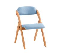 SoBuy Folding Chair Wooden Padded Folding Kitchen Dining Chair, Blue,FST92-BL,UK