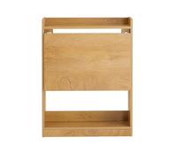 Sobuy Fwt92-N,folding Desk Workstation With Shelves Wood Home Office Computer Table,wood Veneer,w63Xd20Xh82