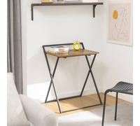SoBuy Folding Desk - Space-Saving Design in Brown SoBuy Brown