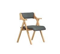 SoBuy Folding Wooden Chair with Cushion, Dark Grey FST98-SG