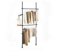 Sobuy Frg109-Ii-Sch,walk In Closet Wardrobe Metal Freestanding Storage Cabinet ,black,w75Xd9Xh227