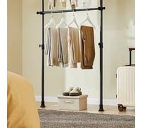 Sobuy Frg109-Ii-Sch,walk In Closet Wardrobe Metal Freestanding Storage Cabinet ,black,w75Xd9Xh227