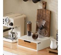 Sobuy Frg179-Nw, Coffee Capsule Holder Stand Box, Teabags Storage Case,wood Effect,w30Xd31Xh9.5
