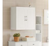 Sobuy Frg231-W,wall Cabinet Mounted Storage Unit With Adjustable Shelf And 2 Doors