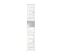 Tall Bathroom Floor Cabinet - White