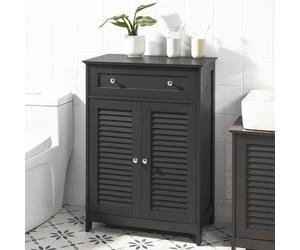 Sobuy Frg238-Dg, Bathroom Cabinet Versatile Storage Unit With Drawer, Moisture-Resistant Cupboard,grey,w60Xd35Xh87