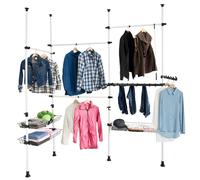 SoBuy® FRG38, Adjustable Hanging Rail Clothes Rack Wardrobe Organiser